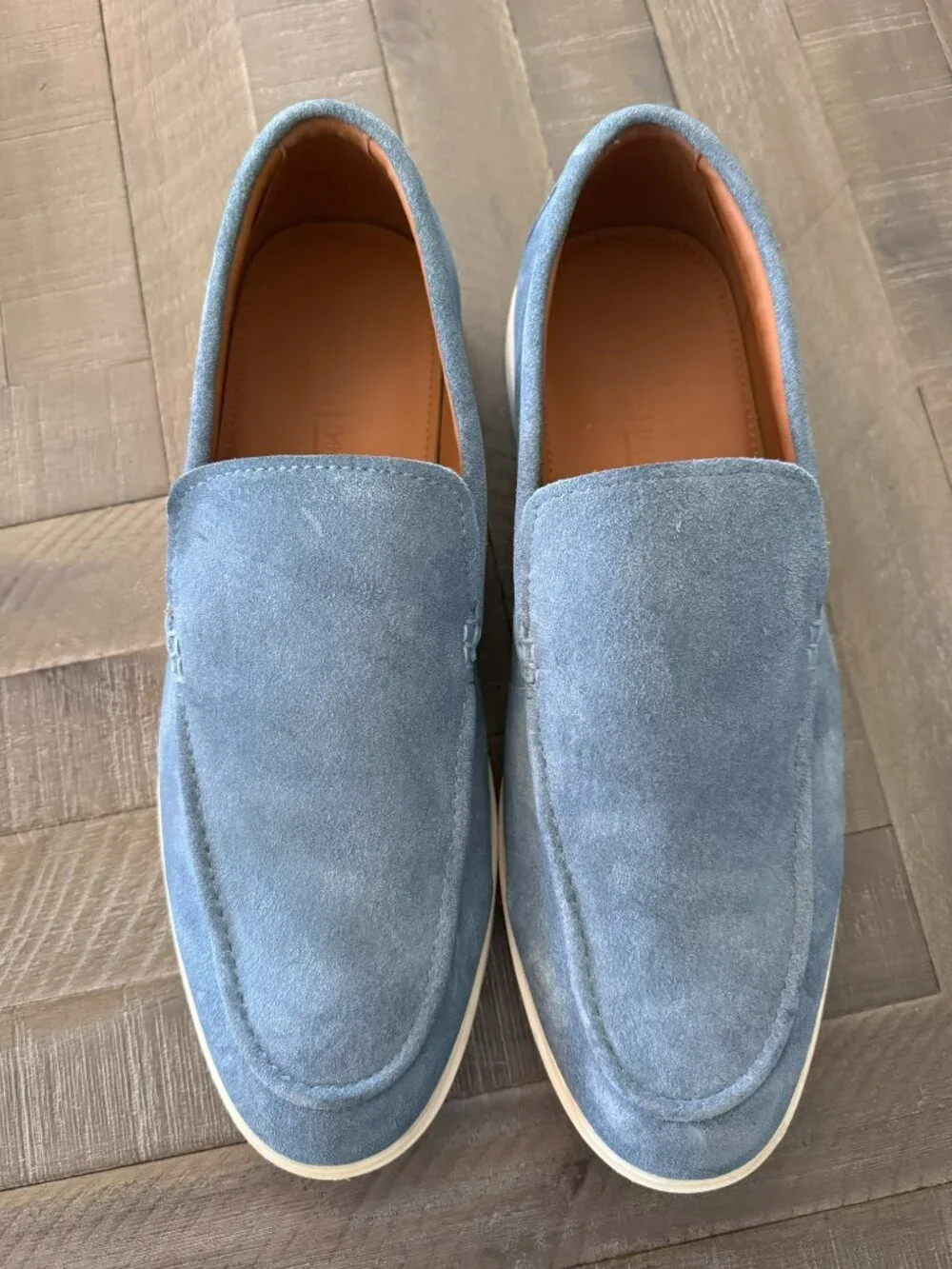 Nordstrom Harrison Casual Loafer Blue Skyway Orthotic Suede Leather Men's 11.5 M